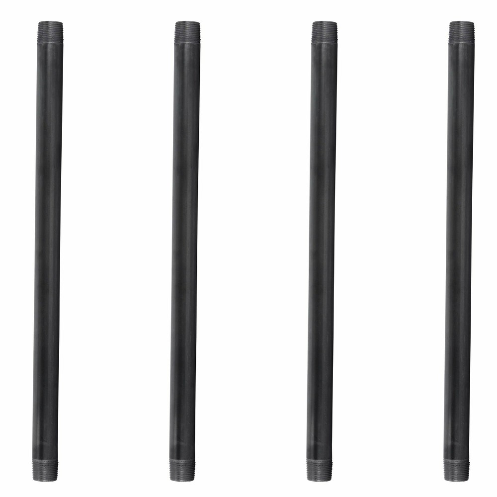 3/4 in. X 18 in. Black Pipe 4 Pack