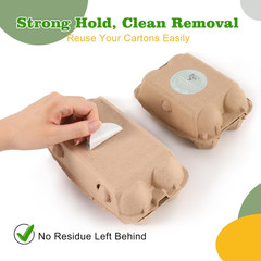 500 Pcs Egg Carton Stickers 2 Inch Farm Fresh Unwashed Eggs Labels with Collecte