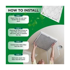 Mann+Hummel 16x25x4 MERV 8 Pleated HVAC AC Furnace Air Filters. Box of 4. (Ex…