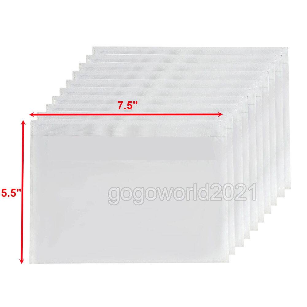 7.5″ X 5.5″ Clear Packing List Shipping Label Envelopes Pouches 50 – 5000 PCS