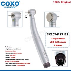 US COXO CX207-F Dental LED High Speed Handpiece Self-power Air Turbine 2/4 Holes