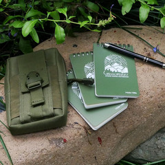 3″ X 5″ Waterproof Notebook Cover Pocket with Pen, Write in the Rain Notebook –