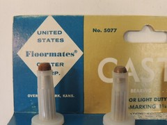 VTG MCM New NOS United States Floormates Casters Made USA Stem Type 5077 Wheels
