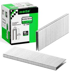 meite 18 Gauge 1/4″ Narrow Crown Staples 1/2″ to 1-1/2″ Length Heavy Duty Staple