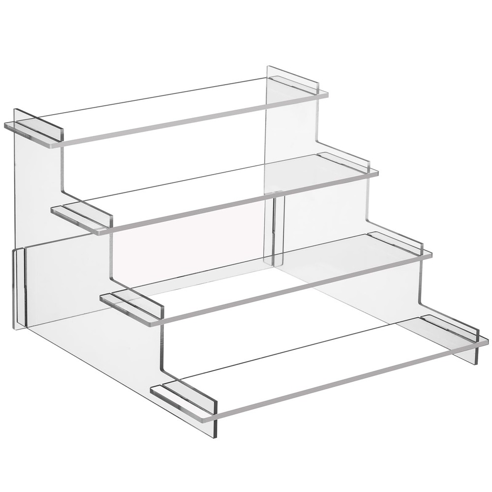 HENABLE 4 Tier Acrylic Display Risers Perfume Organizer Stand Cupcake Stand H…