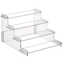 HENABLE 4 Tier Acrylic Display Risers Perfume Organizer Stand Cupcake Stand H…