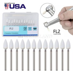 Dental LED High Speed Handpiece 2/4Holes /White Stone Polishing Burs FG