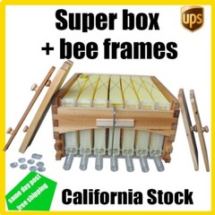 Auto Shed Bee Hives Super Box Beekeeping Hives + 7x Bee Hive Frames Bee Frames