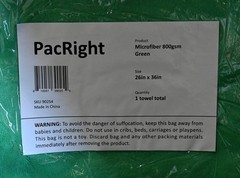 Case of 20 PacRight GREEN 26×36 Microfiber Towels XL 90254