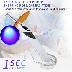 NEW 1S LED Dental Curing Light Lamp Cordless metal head 2300mw/cm2 black