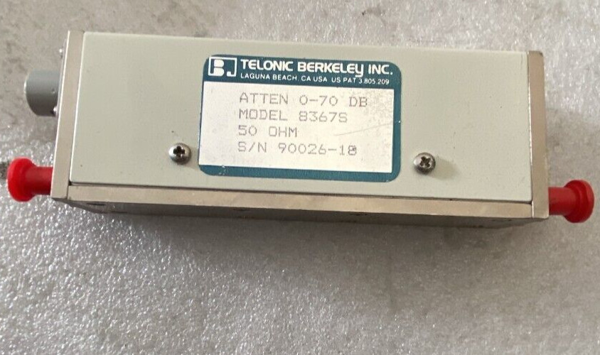 Telonic Berkeley 8367S Programmable Attenuator 0-70 db 50 OHM FREE SHIPPING