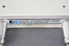 HP 8495B /001 Manual Step Attenuator, DC to 18 GHz; 0 to 70 dB; 10 dB steps