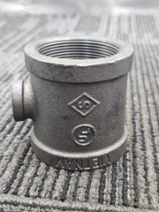 (QTY 2) Reducing Tee, 2″ X 2″ Malleable Iron Made in Vietnam