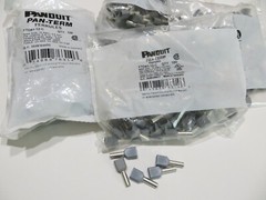 100 PACK PANDUIT – FTD81-12-C TERMINAL WIRE FERRULE 12AWG GREY