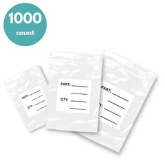 1000 Clear 4 Mil Reclosable Plastic Hang Hole Poly Bags 6 x 9″ with White Block