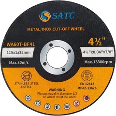 500 Pcs 4-1/2″ x .040″ x 7/8″ Cut off Wheels Stainless Steel Metal Cutting Discs