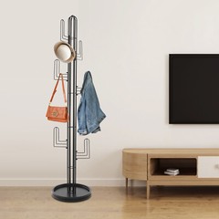 Freestanding Coat Rack Black Clothing Rack Stand Cactus Shape Clothing Stand