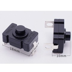 50/100/200x KAN-28 Flashlight Switch AC 250V 1.5A Self-Lock Push Button Switchs