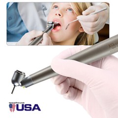 45 Degree Dental LED E-generator 45° Angle High Speed Handpiece 2 Hole ASkeadnt