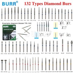 0.99 USD Dental FG Diamond Burs for High Speed Handpiece Friction Grip 5pcs/pack