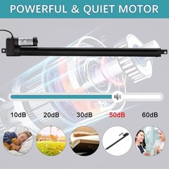 800N 12V Linear Actuator Motor Fast Speed 20mm/s Stroke 2″~40″ 176lbs Waterproof