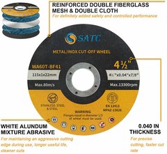 500 Pcs 4-1/2″ x .040″ x 7/8″ Cut off Wheels Stainless Steel Metal Cutting Discs