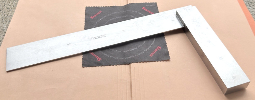 STARRETT No. 20-12 12” Master Precision Square W/Straight Edges. “USA Made”