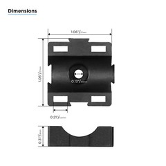 Recoil ZTM25-K100 100Pcs Modular Cable Zip Tie Mounts, Dual Slots, Size 1” X 1”