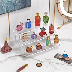 3 Tier Acrylic Display Risers Stand for Perfume, Cupcakes & Figurines