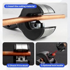 Portable Ratcheting Tube Cutter, Cuts Copper, PVC, Soft Metal Pipes