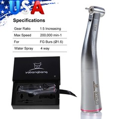 LED Manipolo odontoiatrico 1:5 contrangolo anello rosso Dental handpiece Fit NSK