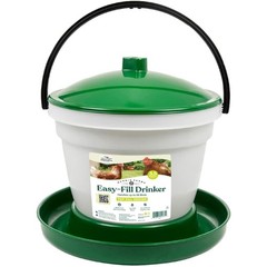 BPA-Free 3.5 Gallon Poultry Drinker with Easy-Fill Design and Handle