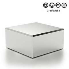 200LBS N52 Magnet Super Strong Neodymium Large Block Rare Earth 1.6″ X1.6″ X0.8″