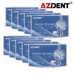 AZDENT Dental Orthodontic Ceramic Clear Brackets Braces MBT/Roth.022 Hooks 3 4 5