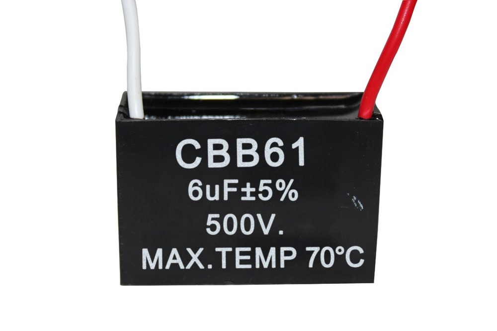 2PCS Cbb61 Capacitor Fan Ceiling Motor 2 Wire Ac 50 60hz 500v 6uf