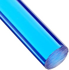 Translucent Blue Acrylic Round Rods 3/4″ (0.75″) Diameter, 12″ Length AZM