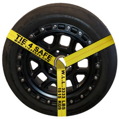 USA 2″ x 10′ Winch Lasso Strap O Ring Tow Truck Trailer Wheel-Lift Tire Harness