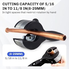 Portable Ratcheting Tube Cutter, Cuts Copper, PVC, Soft Metal Pipes