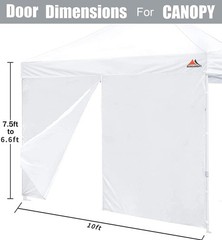 Door for 10×10 Canopy Frame One Central Zipper Design for Easy Entry and Exit…