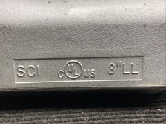 NOS SCI 3″ LL Conduit Condulet Body Fitting w/ Gasket, 2-1/2″ to 3″ Cover