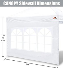 Scocanopy 3Pcs Sidewall Window For 8X8 Canopy Frame Black