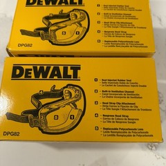 Two (2) Dewalt DPG82 Concealer Anti-Fog Dual Mold Safety Goggles