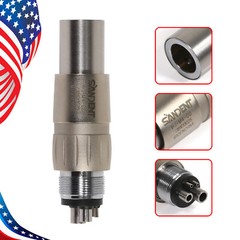 1-10pcs SANDENT Dental LED E-generator Triple Handpiece fit NSK 4 Hole Coupler