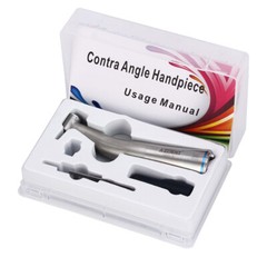 Dental 1:1 LED Contra Angle Handpiece Fiber Optic Internal Water Push Button