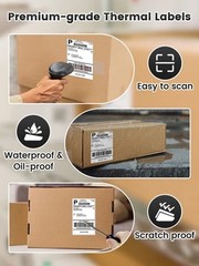500PCS 4×6 Thermal Shipping Labels Foldable Any Prints Thermal LabelmPaper