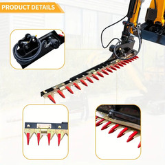 Mini Excavator 0 .8 – 1.5 Ton Hedge Trimmer Grass Cutter Hydraulic Attachment