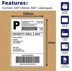 500PCS 4×6 Thermal Shipping Labels Foldable Any Prints Thermal LabelmPaper