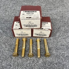 1/2″-13×3-1/2″ Hex Cap Screws Grade L-9 Bolts USA Zinc Yellow LOT OF 5