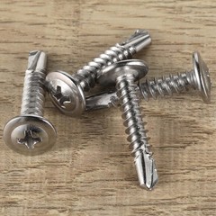 #8 x 2 Wafer Head Self Drilling Screws, Self Tapping Screws Sheet Metal Screw.