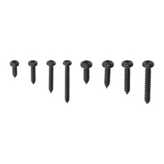 550Pcs 304 Stainless Black Wood Screws, Phillips Pan Head Assortment